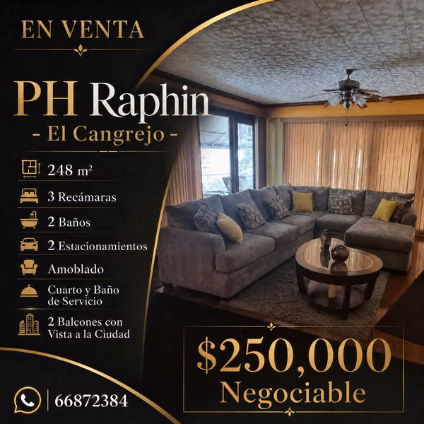 Spacious 245 m² Apartment for Sale – PH Raphin | El Cangrejo