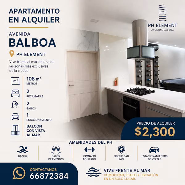 Luxury Furnished Apartment for Rent | PH Element | Avenida Balboa