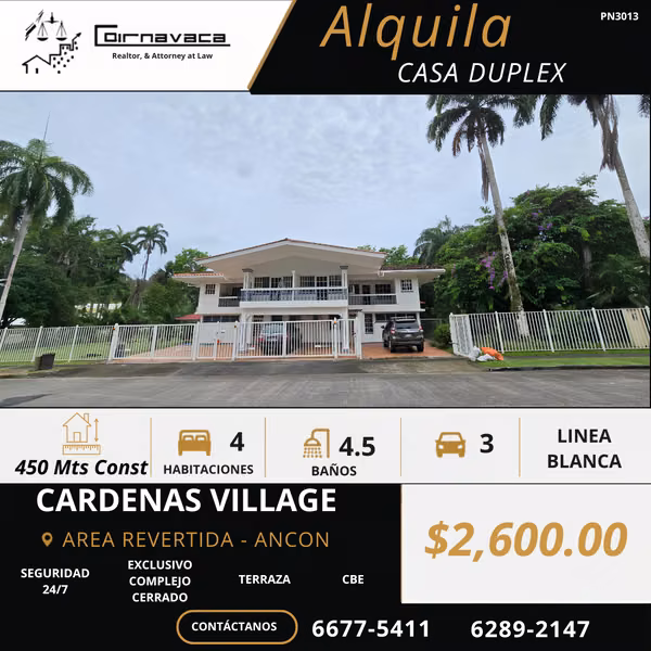 Alquilo Casa Cardenas Village AREA REVERTIDA