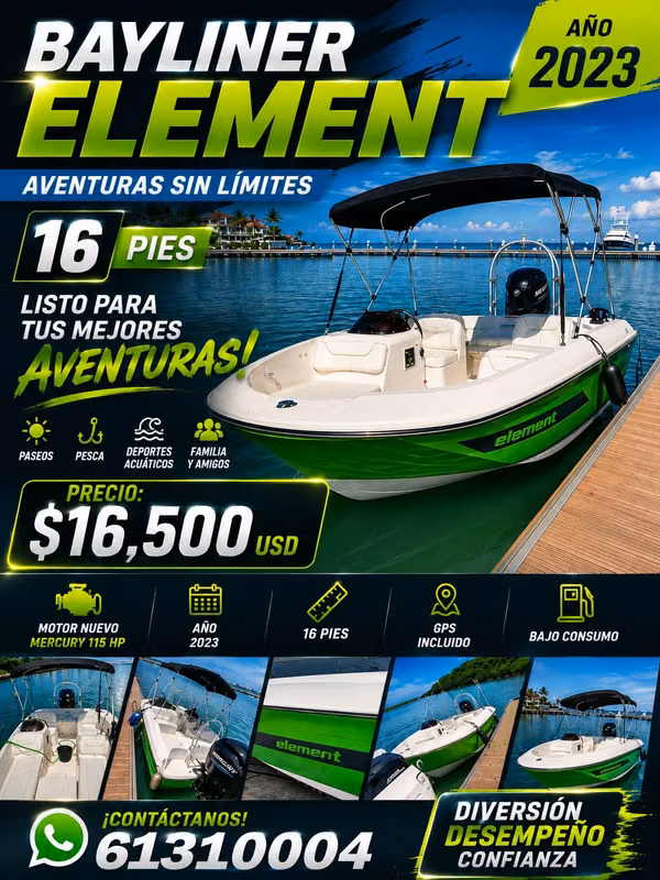 Bote 16  pies Bayliner Element