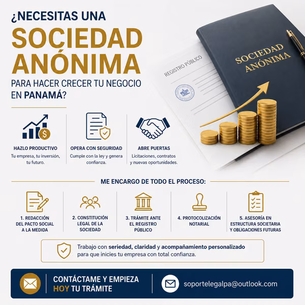 Constitución de Sociedad Anonima en Panamá