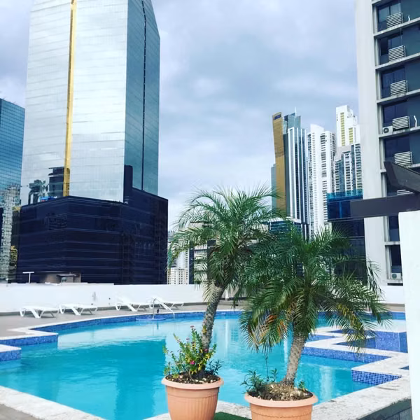 alquiler de apartamento en obarrio, 115 mts2, 2 recamaras 2 baños, balcón, amueblado