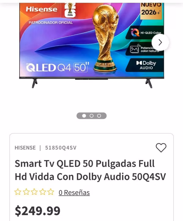 SmarTV 50 pulgadas marca HISENSE NUEVA