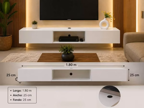Oferta mueble de tv flotante