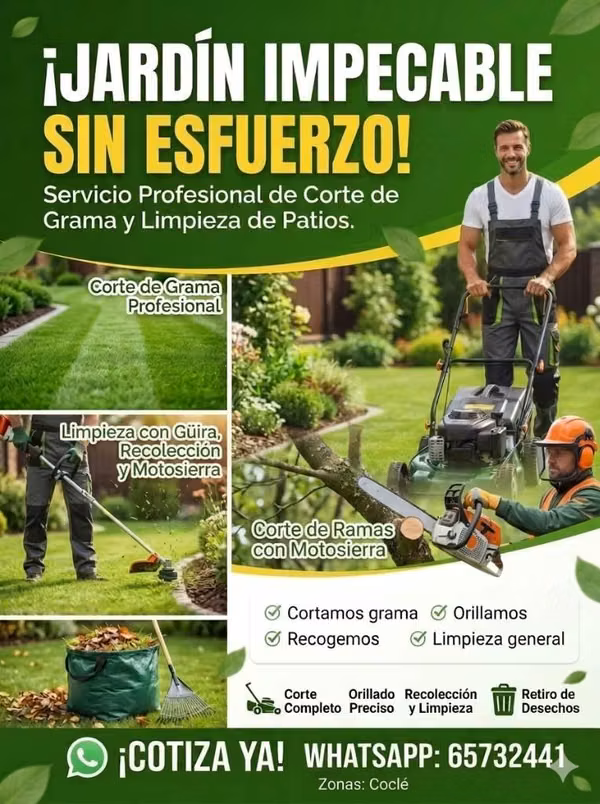Corte de Grama, Güira y Motosierra en Coclé