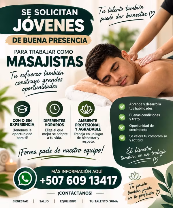 Se busca masajista