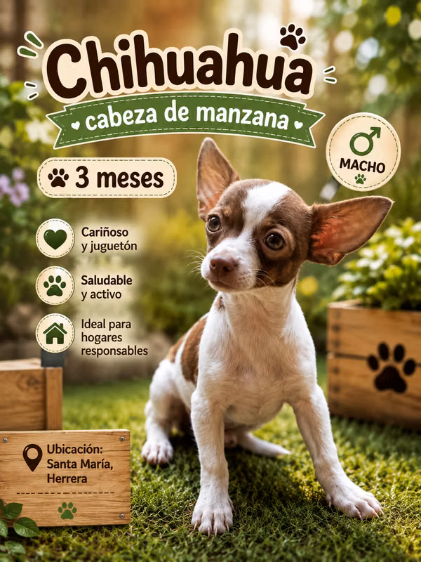 Chihuahua cabeza de manzana