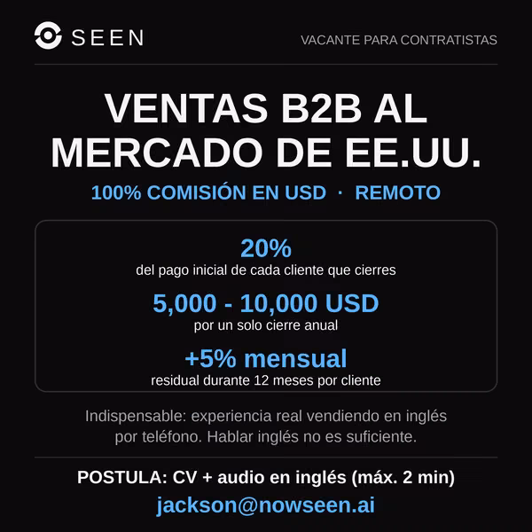 Representante de Ventas B2B Independiente (Remoto)