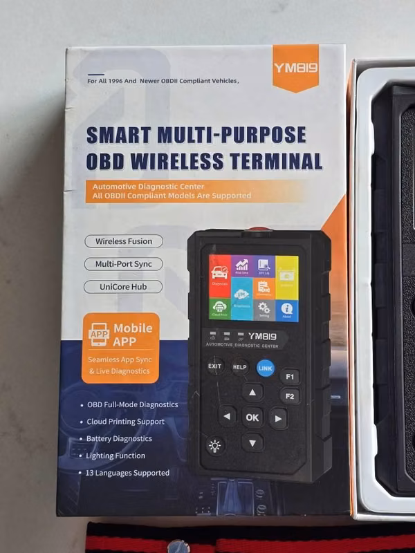 YM819 ESCANER DE DIAGNÓSTICO AUTOMOTRIZ OBD2 INHALAMBRICO