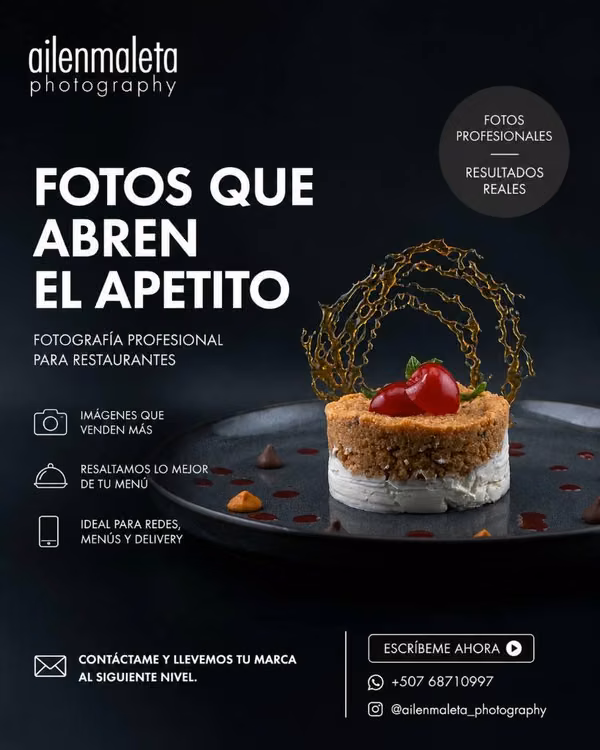 Fotografía de profesional para restaurante