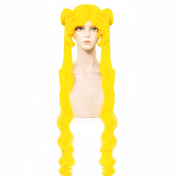 Peluca estilo Sailor Moon – Color Amarillo Brillante