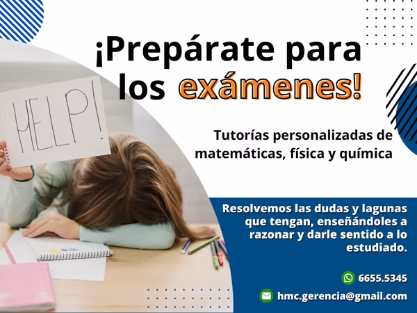 Tutorías Online de Matemáticas, Física y Química ¡Mejora notas, aclara dudas y prepárate para los exámenes!