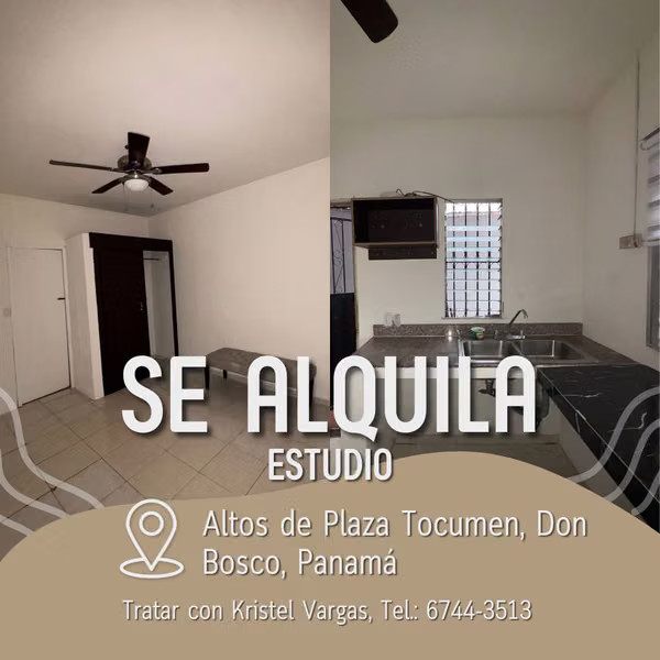 SE ALQUILA ESTUDIO EN DON BOSCO - $250
