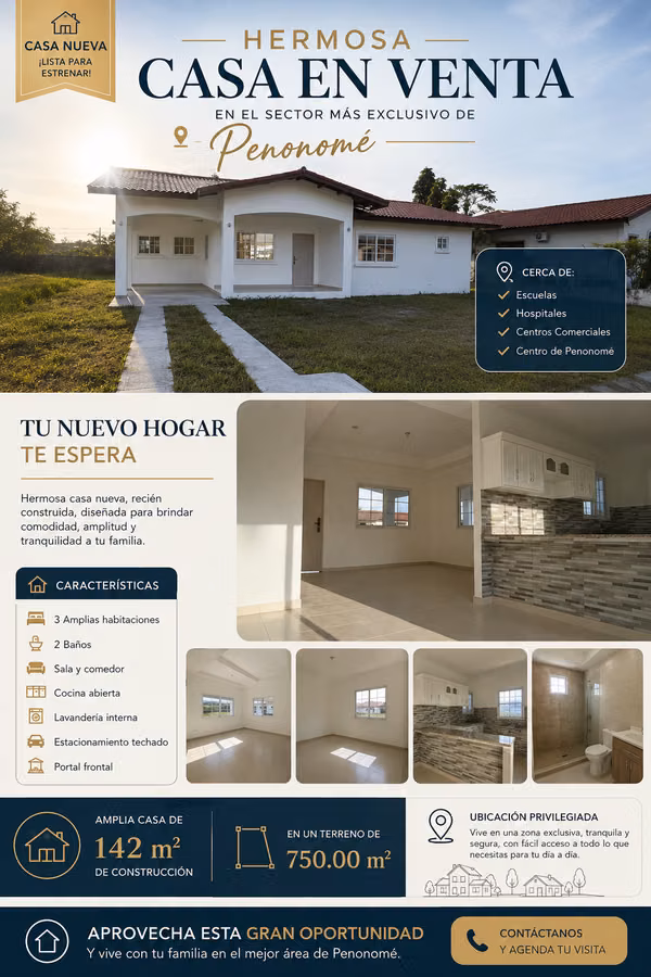 Your new home in one of the best areas of Penonomé!