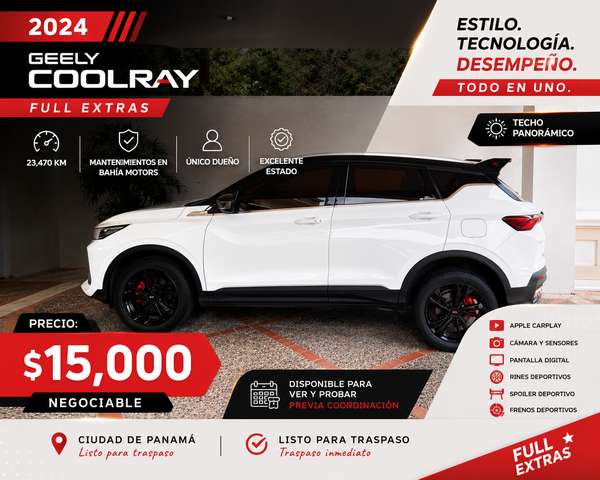 2024 Geely Coolray Full Extras | 23,470 km | Bahia Motors Service History