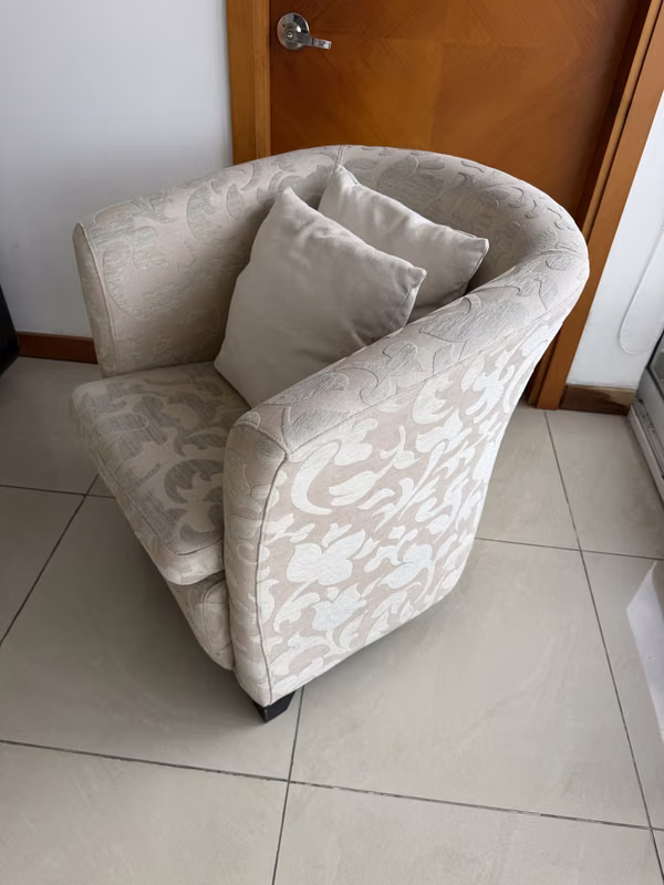 Sillon 1 persona en tapiz lino algodon