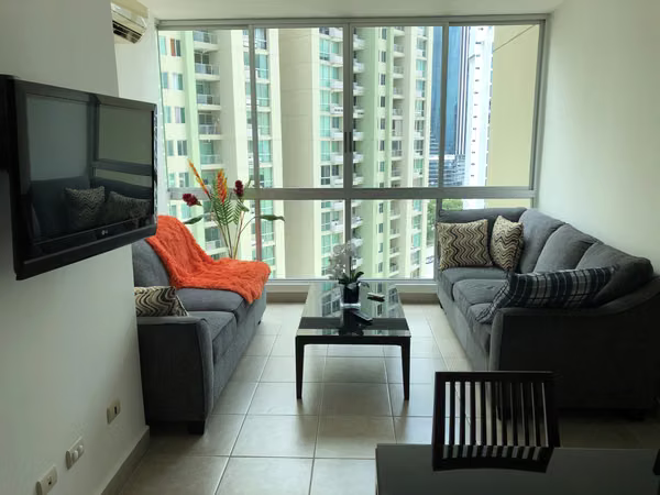 Furnished 2-Bed/2-Bath Apartment in Costa del Este — View & Amenities · $1,150