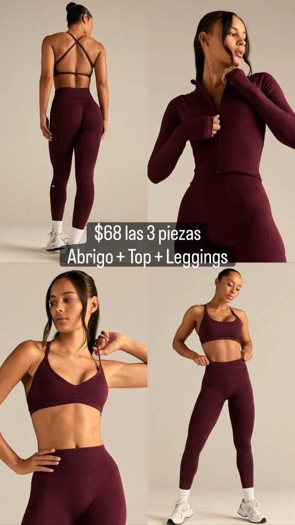 Sports clothing for exercise Women's Best - Top Leggings and Abrigo