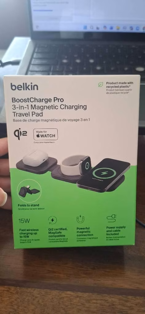 Belkin 3 in 1 wireless charger travel pad