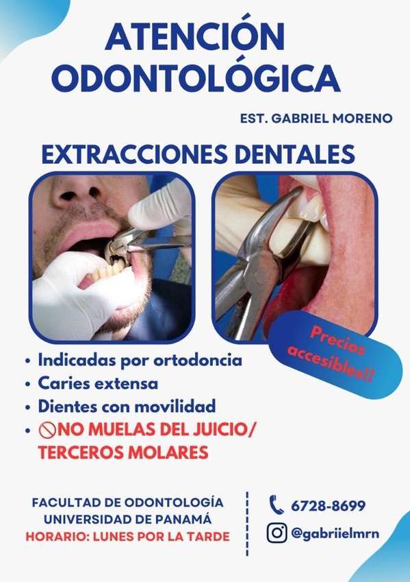 Extracciones dentales a precios accesibles (doy facilidades de pago)