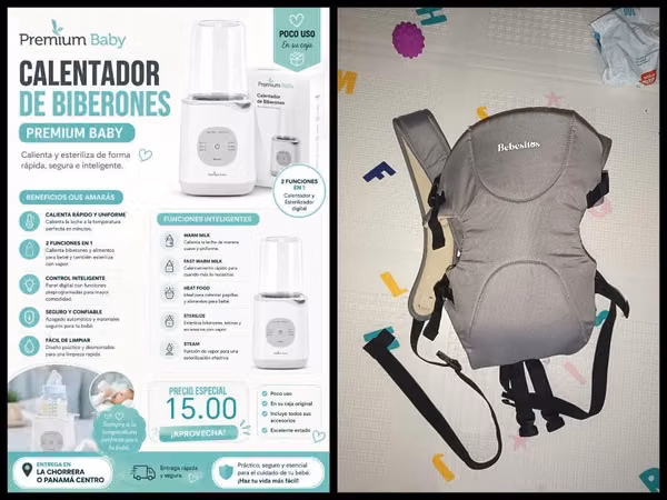 Varios artículos de lactancia y bebé