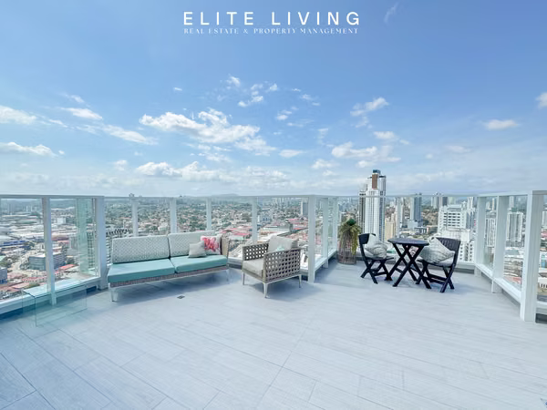 Furnished Penthouse Rental / PH Metropolitan Park – 169 m2 – 3 Bedrooms / Level 36 / Vía España