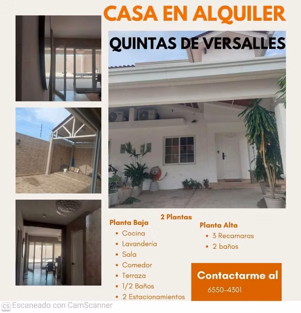 Vendo o Alquilo Hermosa casa en Quintas de Versalles