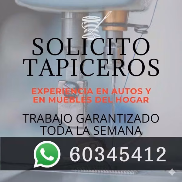 Tapicero with experience