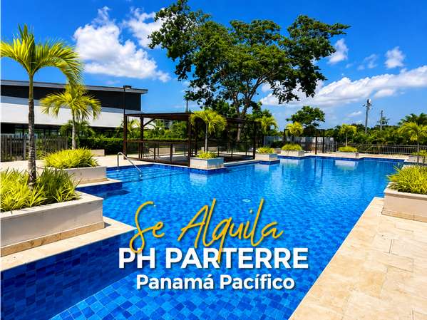 PH PARTERRE | PANAMÁ PACÍFICO | SEMI AMOBLADO | 2 RECÁMARAS