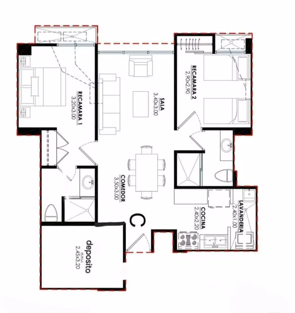 PM CONDADO DEL REY AMOBLADO 2 REC 2 BAÑOS $950