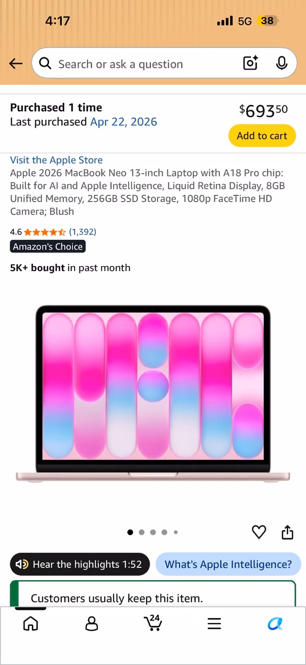 Macbook Neo apple