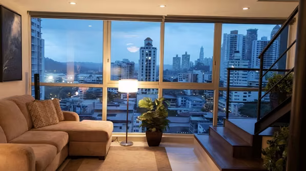 Apartamento en El Cangrejo I amoblado I 1 Rec I con vista espectacular