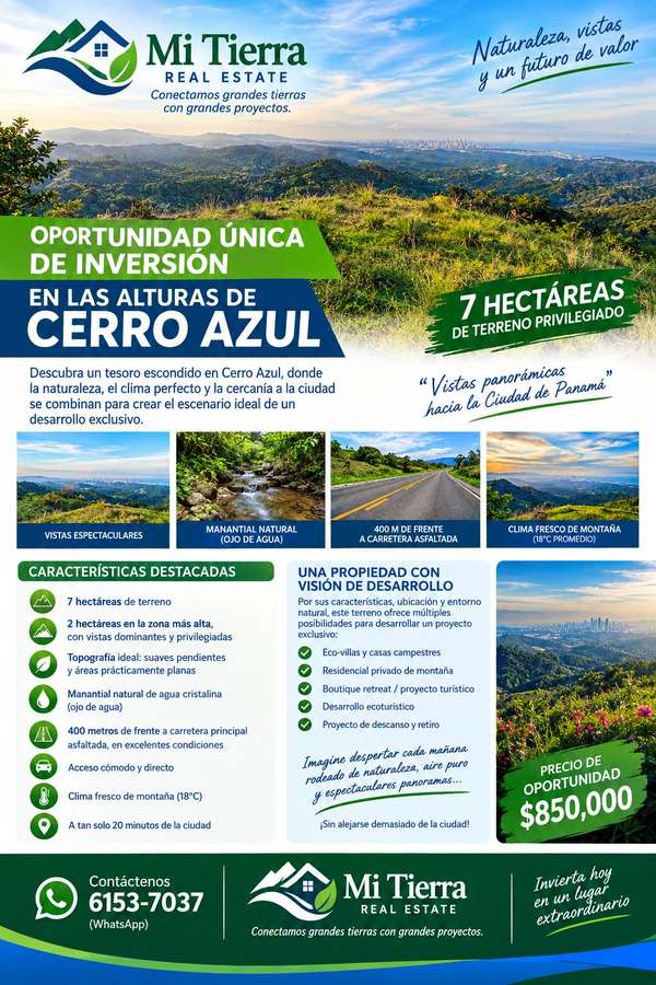 Selling SINGLE OPPORTUNITY OF INVESTMENT IN ZAUL CERRO HIGH