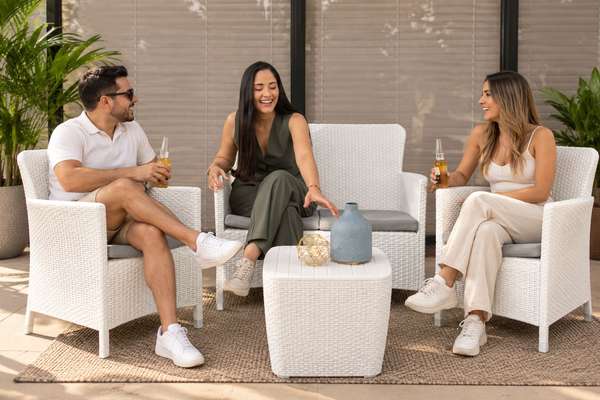 New white waterproof terrace set