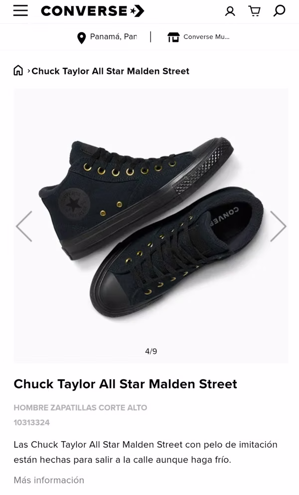 Black CONVERSES Chuck Taylor All Star Malden Street
