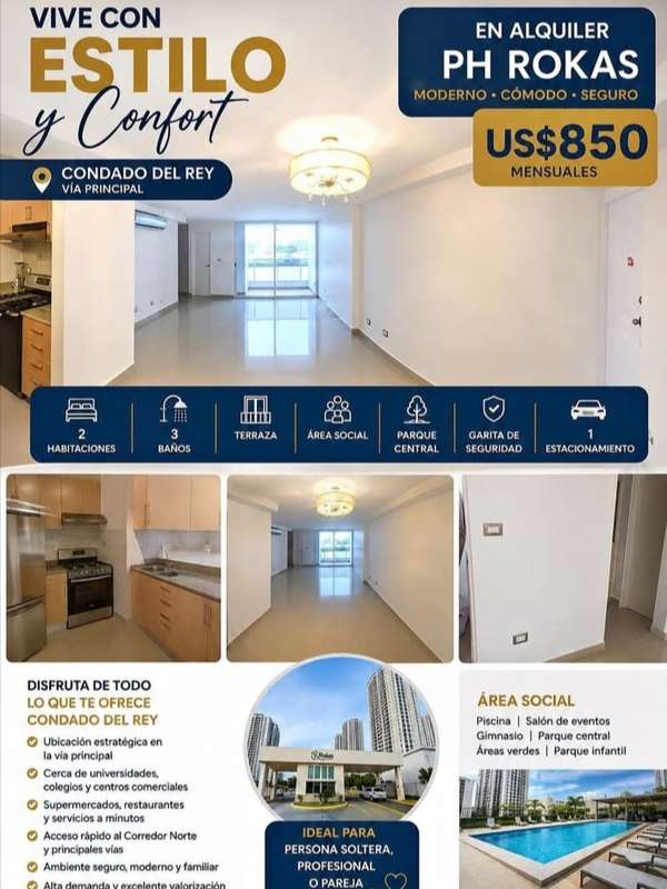 Nice apartment to rent on Avenida Ricardo J. Alfaro