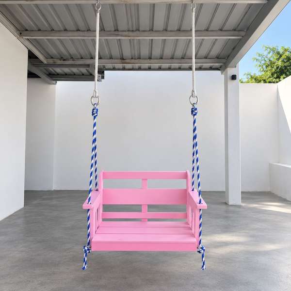 Chop of wood for children, including rope and installation.