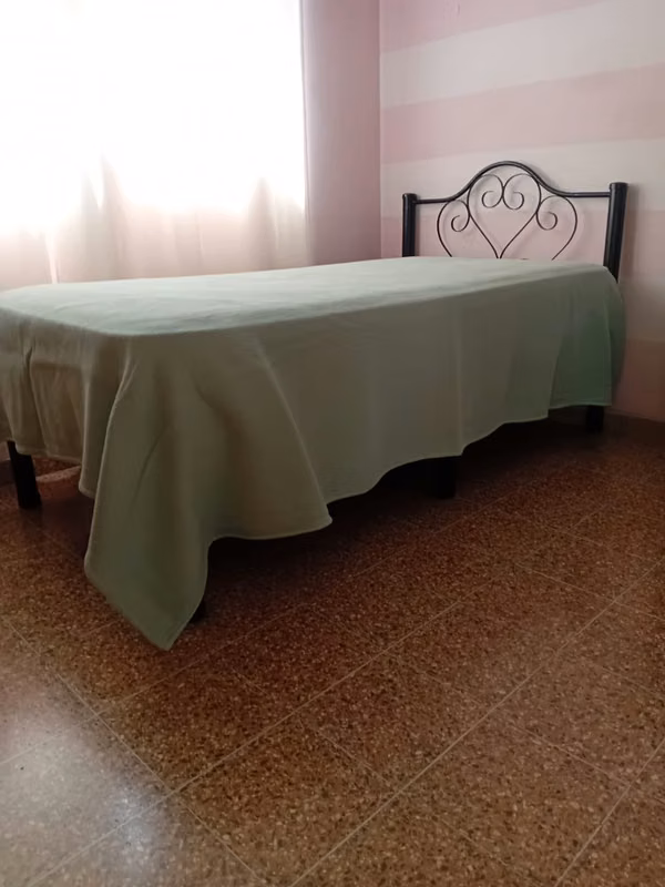 Cama de hierro 3/4 con colchón