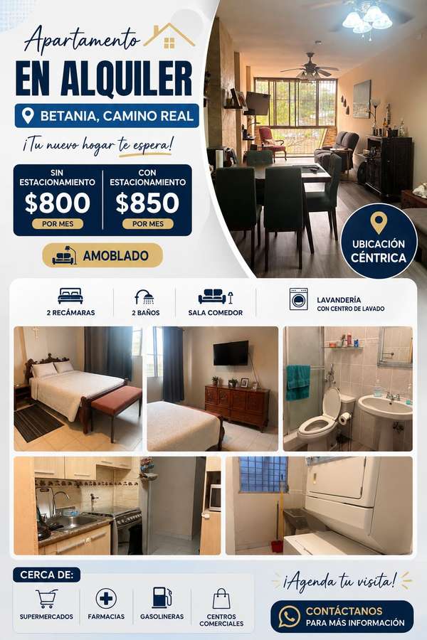 Apartment for rent in 850 furnished