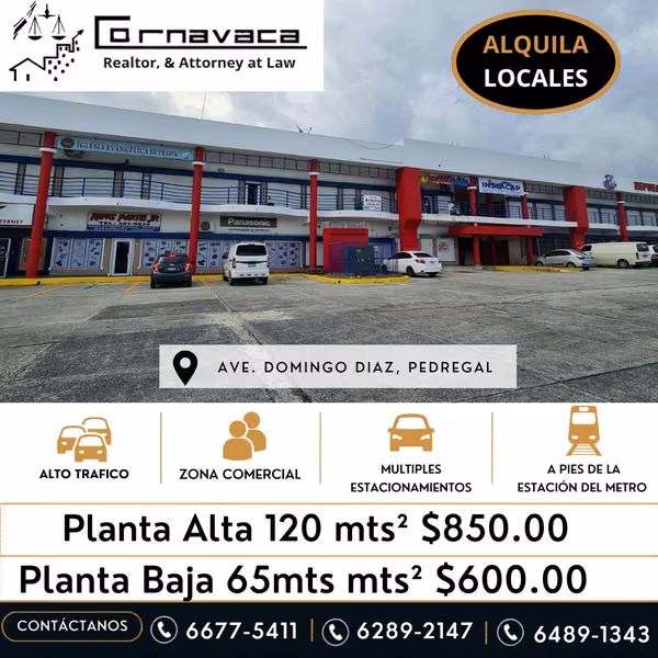 LOCALES EN ALQUILER PEDREGAL, PLAZA MEJOR FUTURO