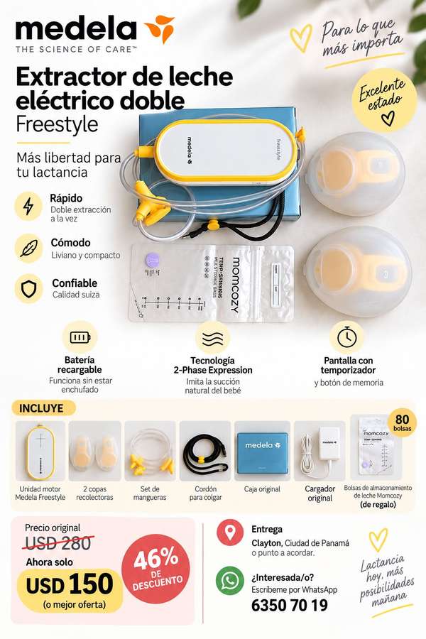Double Electric Milk Extractor Freestyle + Accessories