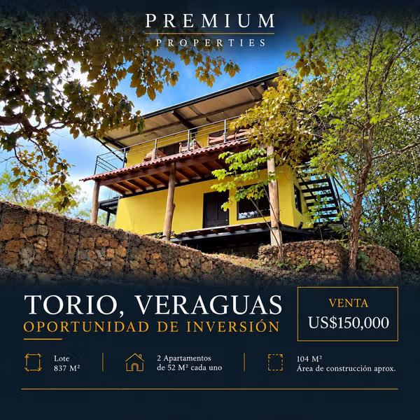 Oportunidad de Inversión en Torio, Veraguas | 837 m² | US$150,000