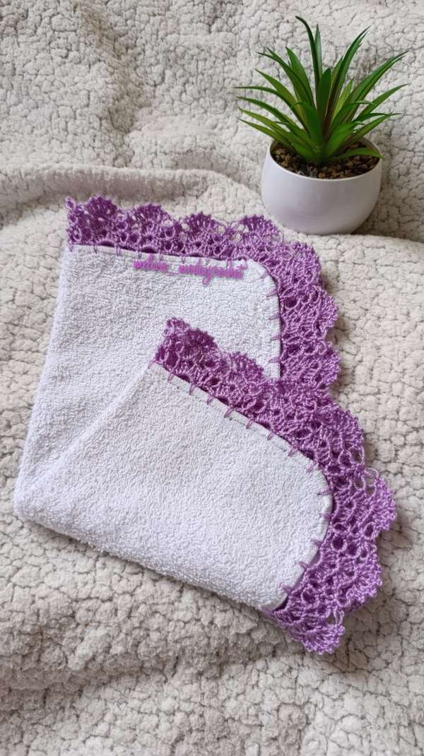 Toallitas grandes hechas a crochet 