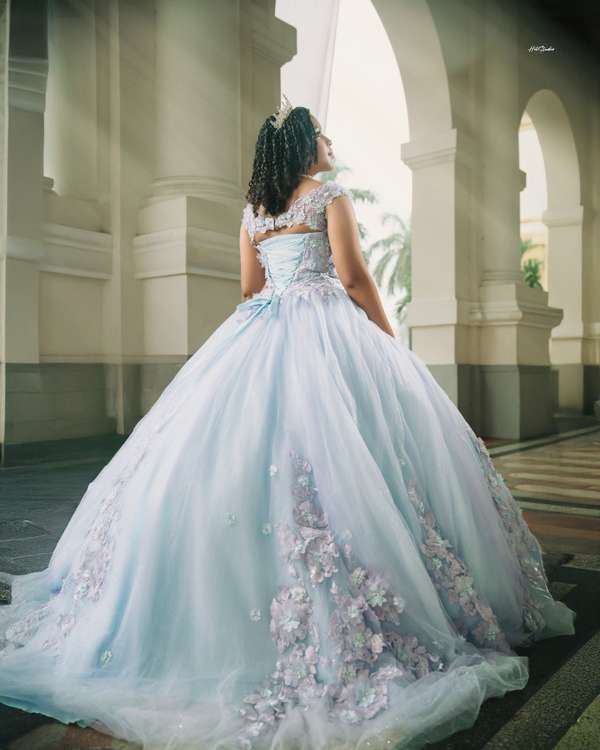 Vestido de 15 años Color Lila Celeste
