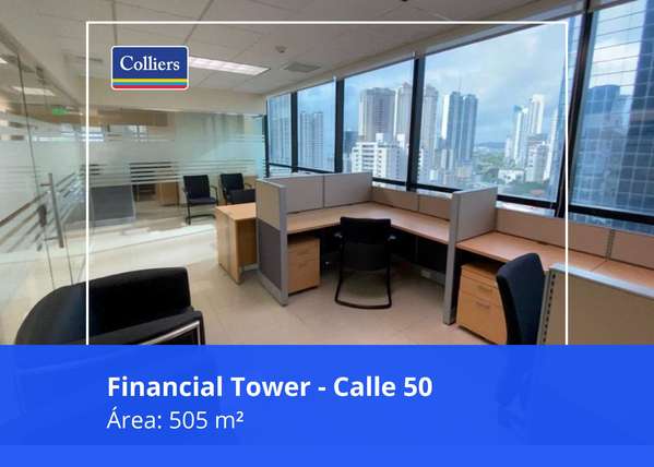 Oficina corporativa amoblada en alquiler en Financial Tower, Calle 50, Panamá