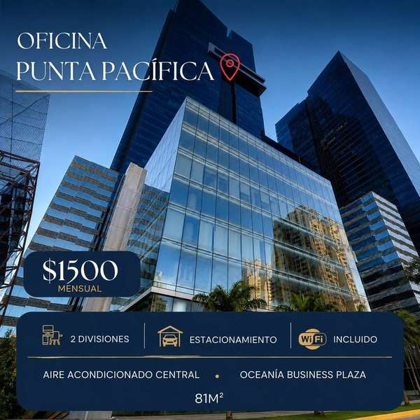 Oficina en Alquiler – Oceanía Business Plaza |  $1,500 mensuales