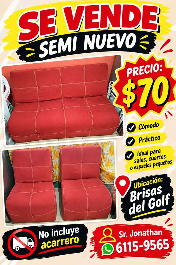 SE VENDE EN REMATE JUEGODE SALA DE 3 