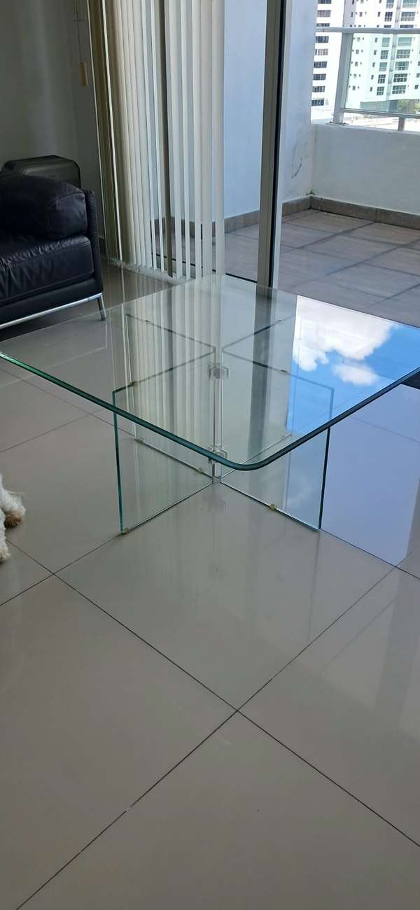 Mesa de Centro Minimalista – Totalmente de Cristal Templado