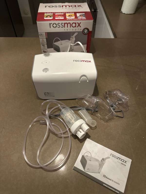 Nebulizador Rossmax NB500 con mascarillas y caja original
