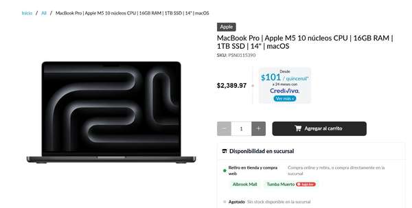 MAC BOOK PRO M5 14